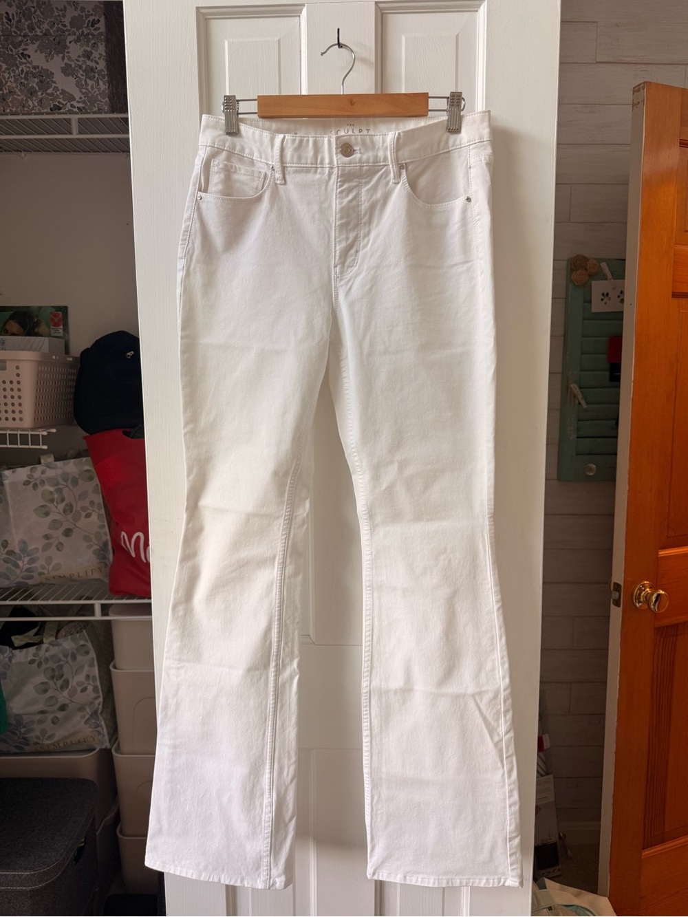 White House Black Market White Flared Jeans - Women's Wide Leg
